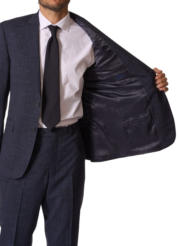 JB Britches Wool-Linen Suit - Navy