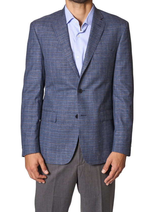 JB Britches Plaid Sport Coat - Blue