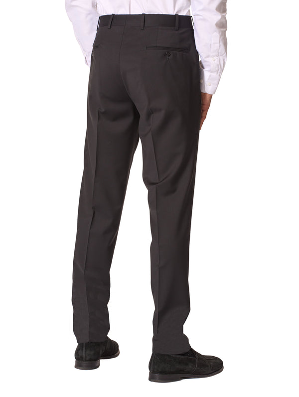 JB Britches Torino Model Wool-Stretch Twill Trousers - Black