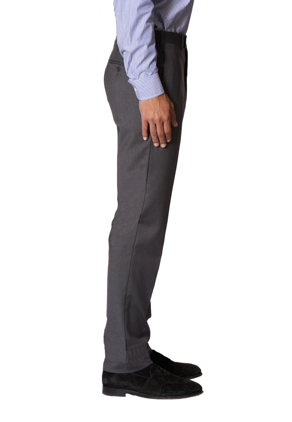 JB Britches Torino Model Wool-Stretch Twill Trousers - Mid Grey