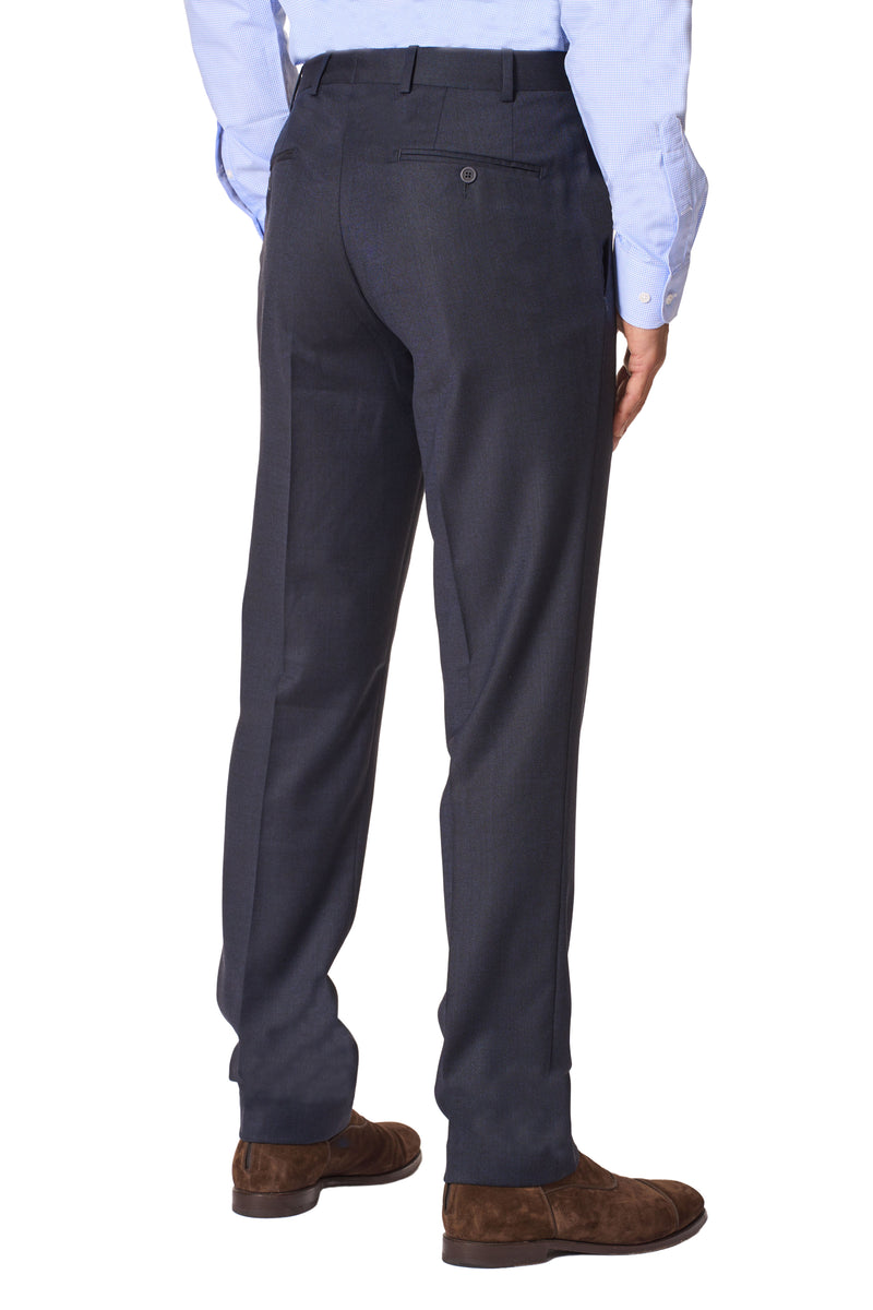 JB Britches Torino Model Wool-Stretch Twill Trousers - Navy