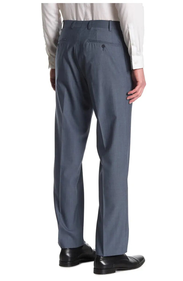 JB Britches Sienna Model Wool Blend Trousers - Blue