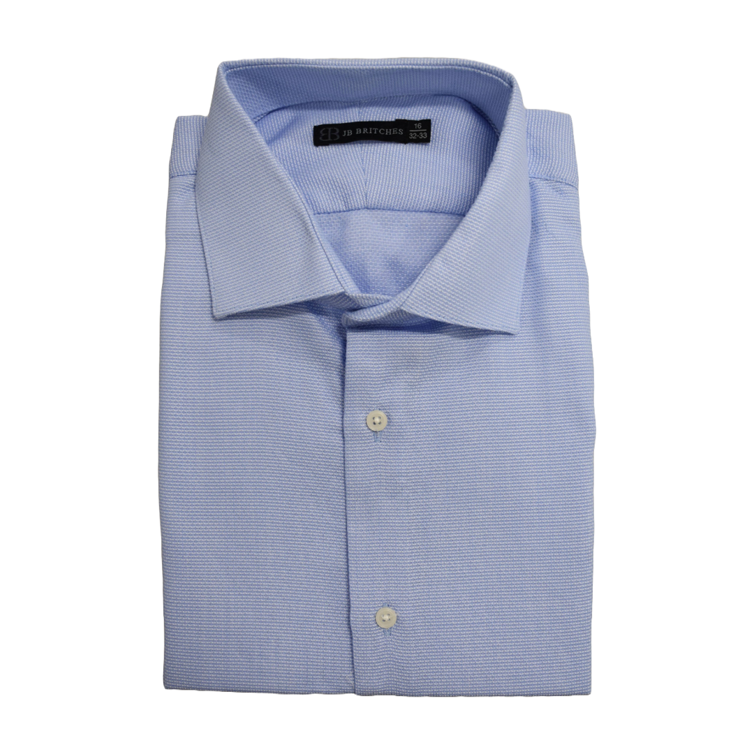 JB Britches Textured Weave Dress Shirt - Blue JB Britches Textured Weave Dress Shirt - Blue