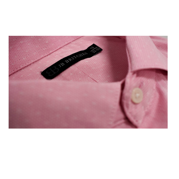 JB Britches Yard Dyed Dobby Dress Shirt - Pink