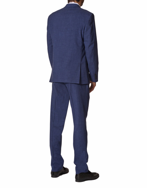 JB1001-01 Blue Wool/Linen Suit